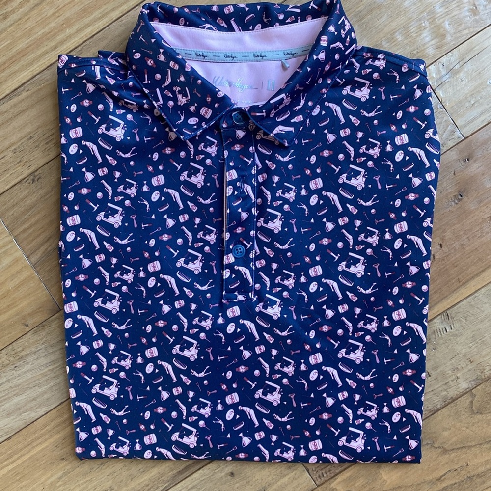 Walter Hagen Men's Performance 11 Novelty Print Golf Polo